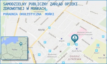 PORADNIA OKULISTYCZNA - SAMODZIELNY PUBLICZNY ZAKŁAD OPIEKI ZDROWOTNEJ W MOŃKACH - NIEPODLEGŁOŚCI 9,  MOŃKI