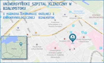 I KLINIKA CHIRURGII OGÓLNEJ I ENDOKRYNOLOGICZNEJ - UNIWERSYTECKI SZPITAL KLINICZNY W BIAŁYMSTOKU - M.C.SKŁODOWSKIEJ 24A,  BIAŁYSTOK