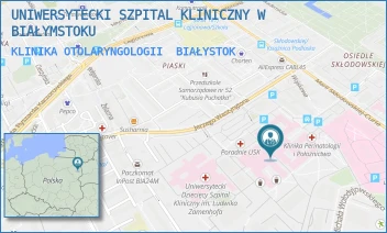 KLINIKA OTOLARYNGOLOGII - UNIWERSYTECKI SZPITAL KLINICZNY W BIAŁYMSTOKU - M.C.SKŁODOWSKIEJ 24A,  BIAŁYSTOK