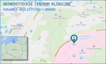 PORADNIA OKULISTYCZNA - UNIWERSYTECKIE CENTRUM KLINICZNE - UL. MARIANA SMOLUCHOWSKIEGO 17,  GDAŃSK