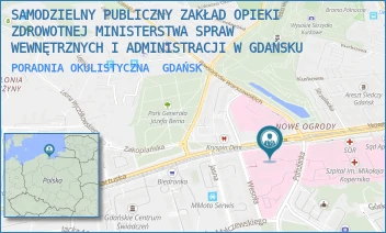 PORADNIA OKULISTYCZNA - SAMODZIELNY PUBLICZNY ZAKŁAD OPIEKI ZDROWOTNEJ MINISTERSTWA SPRAW WEWNĘTRZNYCH I ADMINISTRACJI W GDAŃSKU - UL. KARTUSKA 4/6,  GDAŃSK
