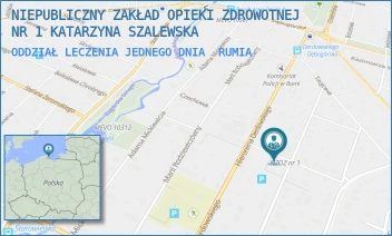 ODDZIAŁ LECZENIA JEDNEGO DNIA - NIEPUBLICZNY ZAKŁAD OPIEKI ZDROWOTNEJ NR 1 KATARZYNA SZALEWSKA - UL. CZESŁAWA MIŁOSZA 3,  RUMIA