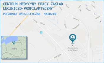 PORADNIA OKULISTYCZNA - CENTRUM MEDYCYNY PRACY ZAKŁAD LECZNICZO-PROFILAKTYCZNY - UL. LOTNICZA 1,  KWIDZYN