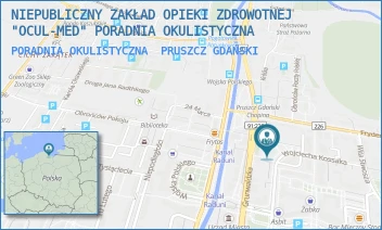 PORADNIA OKULISTYCZNA - NIEPUBLICZNY ZAKŁAD OPIEKI ZDROWOTNEJ "OCUL-MED" PORADNIA OKULISTYCZNA - UL. GRUNWALDZKA 25,  PRUSZCZ GDAŃSKI