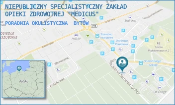 PORADNIA OKULISTYCZNA - NIEPUBLICZNY SPECJALISTYCZNY ZAKŁAD OPIEKI ZDROWOTNEJ "MEDICUS" - UL. KS. DR B. SYCHTY 3,  BYTÓW