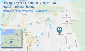 PORADNIA OKULISTYCZNA - SPÓŁKA CYWILNA "INTER - MED" EWA ROGÓŻ, JANUSZ ROGÓŻ - UL. GRABOWA 32,  KATOWICE