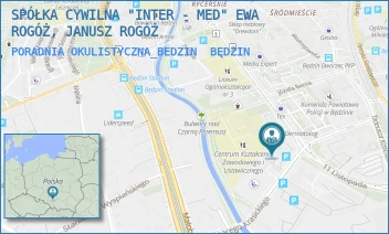 PORADNIA OKULISTYCZNA_BEDZIN - SPÓŁKA CYWILNA "INTER - MED" EWA ROGÓŻ, JANUSZ ROGÓŻ - UL. KRASICKIEGO 14,  BĘDZIN