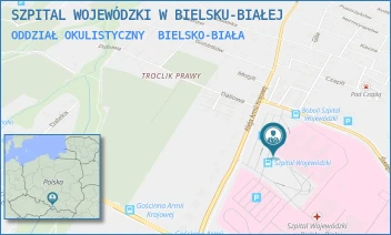 ODDZIAŁ OKULISTYCZNY - SZPITAL WOJEWÓDZKI W BIELSKU-BIAŁEJ - UL. AL.ARMII KRAJOWEJ 101,  BIELSKO-BIAŁA