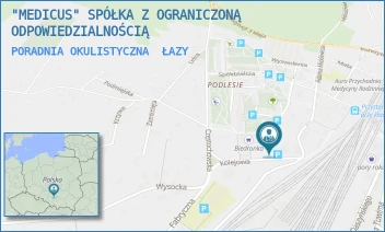 PORADNIA OKULISTYCZNA - "MEDICUS" SPÓŁKA Z OGRANICZONĄ ODPOWIEDZIALNOŚCIĄ - UL. KOLEJOWA 5A,  ŁAZY
