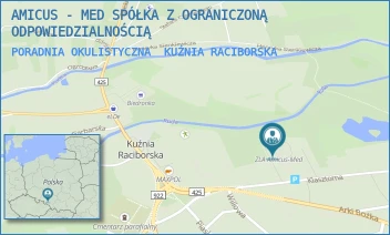 PORADNIA OKULISTYCZNA - AMICUS - MED SPÓŁKA Z OGRANICZONĄ ODPOWIEDZIALNOŚCIĄ - UL. KLASZTORNA 9 B,  KUŹNIA RACIBORSKA