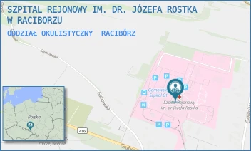 ODDZIAŁ OKULISTYCZNY - SZPITAL REJONOWY IM. DR. JÓZEFA ROSTKA W RACIBORZU - UL. GAMOWSKA 3,  RACIBÓRZ