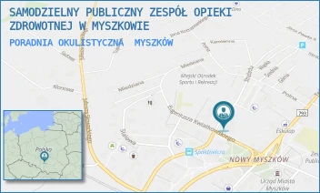 PORADNIA OKULISTYCZNA - SAMODZIELNY PUBLICZNY ZESPÓŁ OPIEKI ZDROWOTNEJ W MYSZKOWIE - UL. STRAŻACKA 45,  MYSZKÓW