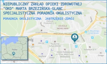 PORADNIA OKULISTYCZNA - NIEPUBLICZNY ZAKŁAD OPIEKI ZDROWOTNEJ "OKO" MARTA BRZEZIŃSKA-GLANC SPECJALISTYCZNA PORADNIA OKULISTYCZNA - UL. HARCERSKA 9,  JASTRZĘBIE-ZDRÓJ