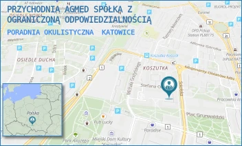 PORADNIA OKULISTYCZNA - PRZYCHODNIA AGMED SPÓŁKA Z OGRANICZONĄ ODPOWIEDZIALNOŚCIĄ - UL. XAWEREGO DUNIKOWSKIEGO 12-14-16,  KATOWICE