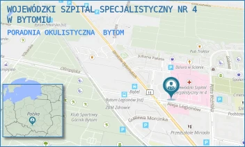 PORADNIA OKULISTYCZNA - WOJEWÓDZKI SZPITAL SPECJALISTYCZNY NR 4 W BYTOMIU - UL. ALEJA LEGIONÓW 10,  BYTOM