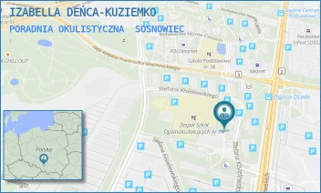 PORADNIA OKULISTYCZNA - IZABELLA DEŃCA-KUZIEMKO - UL. STEFANA KISIELEWSKIEGO 2,  SOSNOWIEC