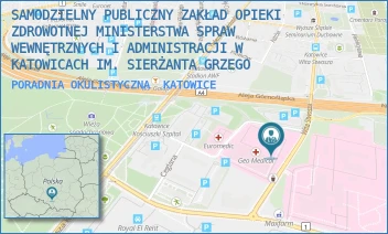 PORADNIA OKULISTYCZNA - SAMODZIELNY PUBLICZNY ZAKŁAD OPIEKI ZDROWOTNEJ MINISTERSTWA SPRAW WEWNĘTRZNYCH I ADMINISTRACJI W KATOWICACH IM. SIERŻANTA GRZEGO - UL. WITA STWOSZA 39-41,  KATOWICE