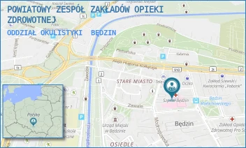ODDZIAŁ OKULISTYKI - ZAGŁĘBIOWSKI SZPITAL KLINICZNY - UL. STANISŁAWA MAŁACHOWSKIEGO 12,  BĘDZIN