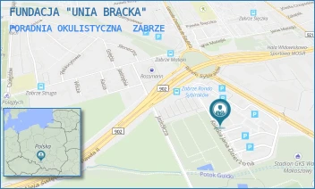 PORADNIA OKULISTYCZNA - FUNDACJA "UNIA BRACKA" - UL. KS. JANA DZIERŻONA 11 A,  ZABRZE