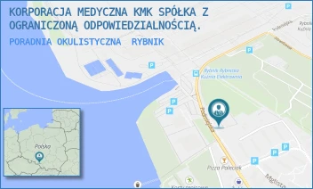 PORADNIA OKULISTYCZNA - KORPORACJA MEDYCZNA KMK SPÓŁKA Z OGRANICZONĄ ODPOWIEDZIALNOŚCIĄ. - UL. PODMIEJSKA 54,  RYBNIK