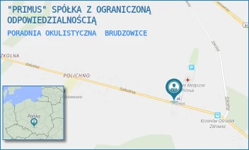 PORADNIA OKULISTYCZNA - "PRIMUS" SPÓŁKA Z OGRANICZONĄ ODPOWIEDZIALNOŚCIĄ - UL. SZKOLNA 12,  BRUDZOWICE