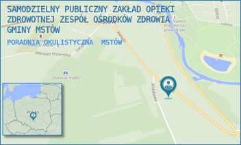 PORADNIA OKULISTYCZNA - SAMODZIELNY PUBLICZNY ZAKŁAD OPIEKI ZDROWOTNEJ ZESPÓŁ OŚRODKÓW ZDROWIA GMINY MSTÓW - UL. WOLNOŚCI 58,  MSTÓW