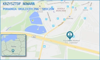 PORADNIA OKULISTYCZNA - KRZYSZTOF NOWARA - UL. CIĘŻAROWA 54,  SKOCZÓW