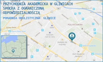 PORADNIA OKULISTYCZNA - PRZYCHODNIA AKADEMICKA W GLIWICACH SPÓŁKA Z OGRANICZONĄ ODPOWIEDZIALNOŚCIĄ - UL. ŁUŻYCKA 5,  GLIWICE