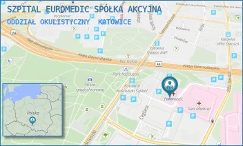 ODDZIAŁ OKULISTYCZNY - SZPITAL EUROMEDIC SPÓŁKA AKCYJNA - UL. TADEUSZA KOŚCIUSZKI 92,  KATOWICE