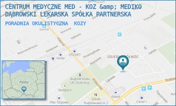 PORADNIA OKULISTYCZNA - CENTRUM MEDYCZNE MED - KOZ &amp; MEDIKO DĄBROWSKI LEKARSKA SPÓŁKA PARTNERSKA - UL. LIPOWA 2,  KOZY