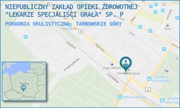 PORADNIA OKULISTYCZNA - NIEPUBLICZNY ZAKŁAD OPIEKI ZDROWOTNEJ "LEKARZE SPECJALIŚCI GRAŁA" SP. P - UL. ZAGÓRSKA 83,  TARNOWSKIE GÓRY