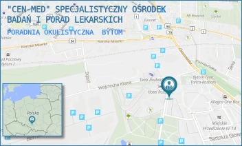 PORADNIA OKULISTYCZNA - "CEN-MED" SPECJALISTYCZNY OŚRODEK BADAŃ I PORAD LEKARSKICH - UL. CHORZOWSKA 12/D,  BYTOM