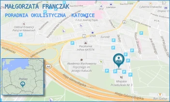 PORADNIA OKULISTYCZNA - MAŁGORZATA FRANCZAK - UL. BARBARY 21,  KATOWICE