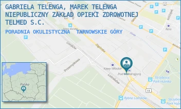 PORADNIA OKULISTYCZNA - NIEPUBLICZNY ZAKŁAD OPIEKI ZDROWOTNEJ "TELMED" MAREK TELENGA, GABRIELA TELENGA SPÓŁKA JAWNA - UL. ZAGÓRSKA 83,  TARNOWSKIE GÓRY