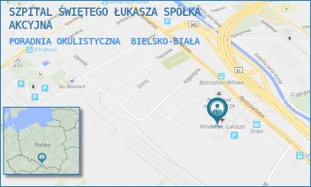 PORADNIA OKULISTYCZNA - SZPITAL ŚWIĘTEGO ŁUKASZA SPÓŁKA AKCYJNA - UL. BYSTRZAŃSKA 94B,  BIELSKO-BIAŁA
