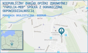 PORADNIA OKULISTYCZNA - NIEPUBLICZNY ZAKŁAD OPIEKI ZDROWOTNEJ "FAMILIA-MED" SPÓŁKA Z OGRANICZONĄ ODPOWIEDZIALNOŚCIĄ - UL. CHEMIKÓW 37,  BIERUŃ