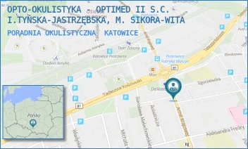PORADNIA OKULISTYCZNA - OPTO-OKULISTYKA - OPTIMED II S.C. I.TYŃSKA-JASTRZĘBSKA, M. SIKORA-WITA - UL. ARMII KRAJOWEJ 65,  KATOWICE