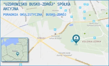 PORADNIA OKULISTYCZNA - "UZDROWISKO BUSKO-ZDRÓJ" SPÓŁKA AKCYJNA - DR SZYMONA STARKIEWICZA 1,  BUSKO-ZDRÓJ