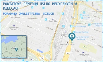 PORADNIA OKULISTYCZNA - POWIATOWE CENTRUM USŁUG MEDYCZNYCH W KIELCACH - ŻELAZNA 35,  KIELCE