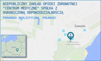 PORADNIA OKULISTYCZNA - NIEPUBLICZNY ZAKŁAD OPIEKI ZDROWOTNEJ "CENTRUM MEDYCZNE" SPÓŁKA Z OGRANICZONĄ ODPOWIEDZIALNOŚCIĄ - ZAWADA 24,  POŁANIEC