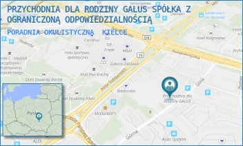 PORADNIA OKULISTYCZNA - PRZYCHODNIA DLA RODZINY GALUS SPÓŁKA Z OGRANICZONĄ ODPOWIEDZIALNOŚCIĄ - GÓRNA 19A,  KIELCE