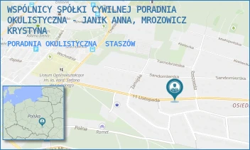 PORADNIA OKULISTYCZNA - WSPÓLNICY SPÓŁKI CYWILNEJ PORADNIA OKULISTYCZNA - JANIK ANNA, MROZOWICZ KRYSTYNA - 11 LISTOPADA 55,  STASZÓW