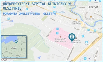 PORADNIA OKULISTYCZNA - UNIWERSYTECKI SZPITAL KLINICZNY W OLSZTYNIE - ALEJA WARSZAWSKA 30,  OLSZTYN