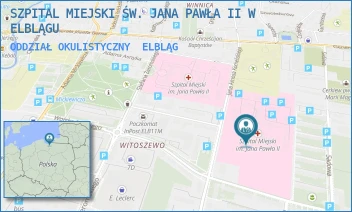 ODDZIAŁ OKULISTYCZNY - SZPITAL MIEJSKI ŚW. JANA PAWŁA II W ELBLĄGU - KOMEŃSKIEGO 35,  ELBLĄG
