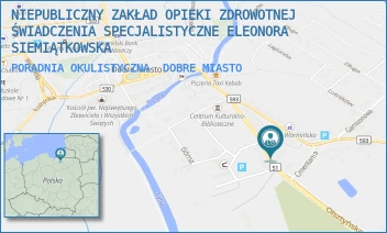 PORADNIA OKULISTYCZNA - NIEPUBLICZNY ZAKŁAD OPIEKI ZDROWOTNEJ ŚWIADCZENIA SPECJALISTYCZNE ELEONORA SIEMIĄTKOWSKA - OLSZTYŃSKA 3,  DOBRE MIASTO