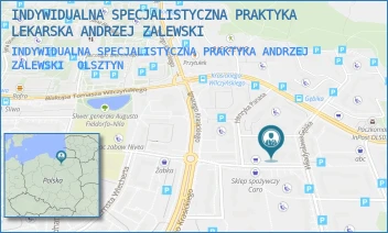 INDYWIDUALNA SPECJALISTYCZNA PRAKTYKA ANDRZEJ ZALEWSKI - INDYWIDUALNA SPECJALISTYCZNA PRAKTYKA LEKARSKA ANDRZEJ ZALEWSKI - BALBINY ŚWITYCZ-WIDACKIEJ 3,  OLSZTYN