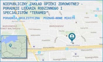 PORADNIA OKULISTYCZNA - NIEPUBLICZNY ZAKŁAD OPIEKI ZDROWOTNEJ - PORADNIE LEKARZA RODZINNEGO I SPECJALISTÓW "TERAMED" - KOSTRZYŃSKA 3 I 5,  POZNAŃ-NOWE MIASTO