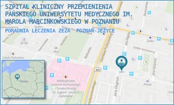 PORADNIA LECZENIA ZEZA - SZPITAL KLINICZNY PRZEMIENIENIA PAŃSKIEGO UNIWERSYTETU MEDYCZNEGO IM. KAROLA MARCINKOWSKIEGO W POZNANIU - AUGUSTYNA SZAMARZEWSKIEGO 84,  POZNAŃ-JEŻYCE