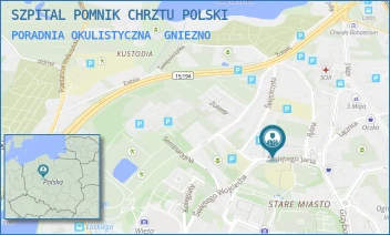PORADNIA OKULISTYCZNA - SZPITAL POMNIK CHRZTU POLSKI - ŚW. JANA 9,  GNIEZNO