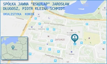 OKULISTYKA - SPÓŁKA JAWNA "ESKULAP" JAROSŁAW DŁUGOSZ, PIOTR KLEINA-SCHMIDT - SZELIGOWSKIEGO 1,  KONIN